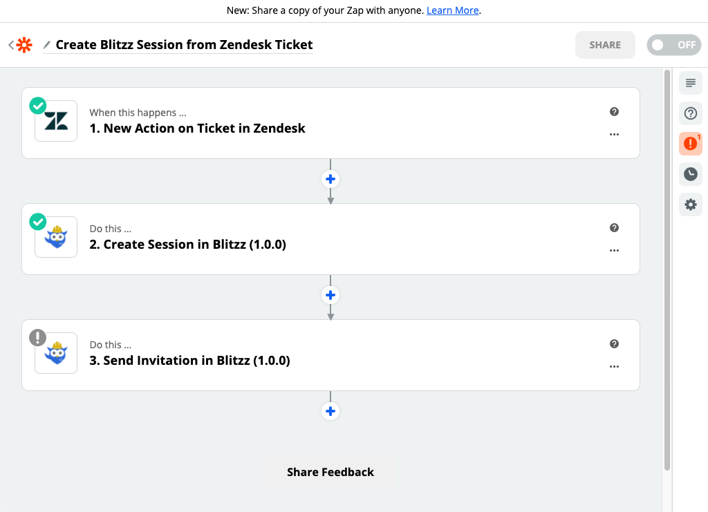Blitzz + Zapier Integration 3 Blitzz + Zapier Integration 3
